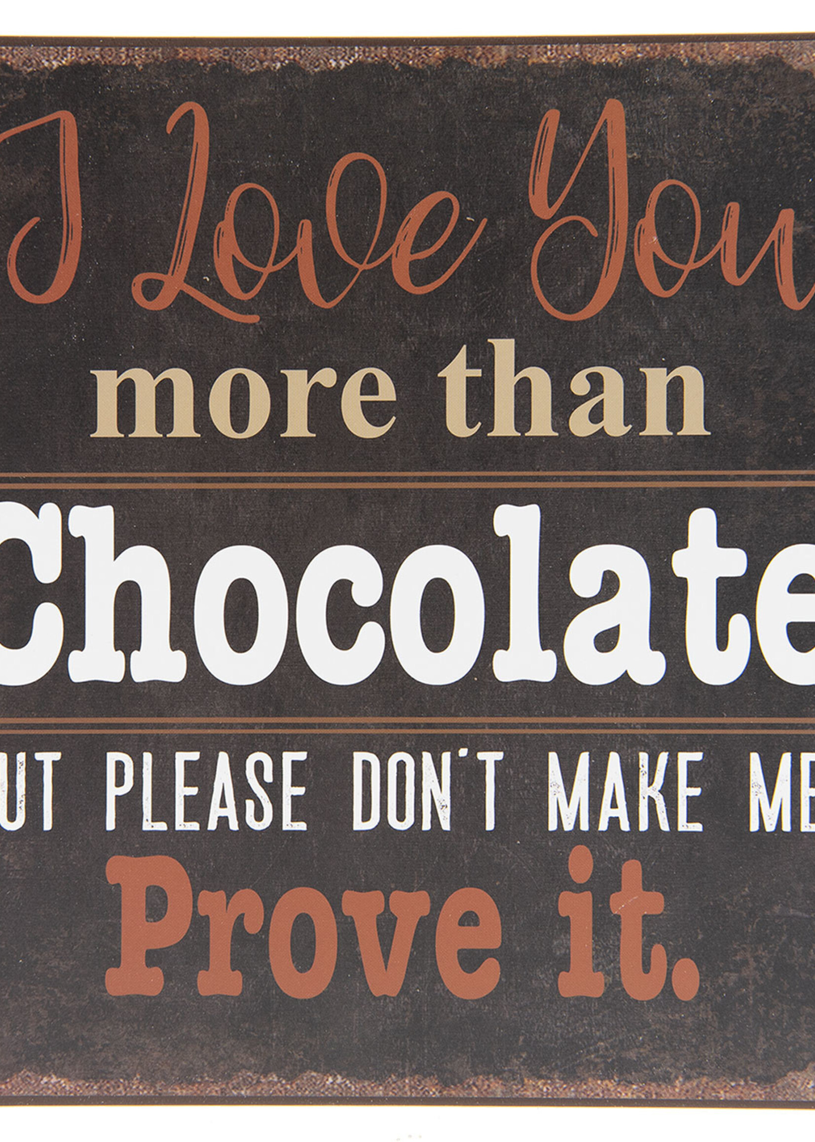 Clayre & Eef Tekstbord 25*1*25 cm 6Y3283