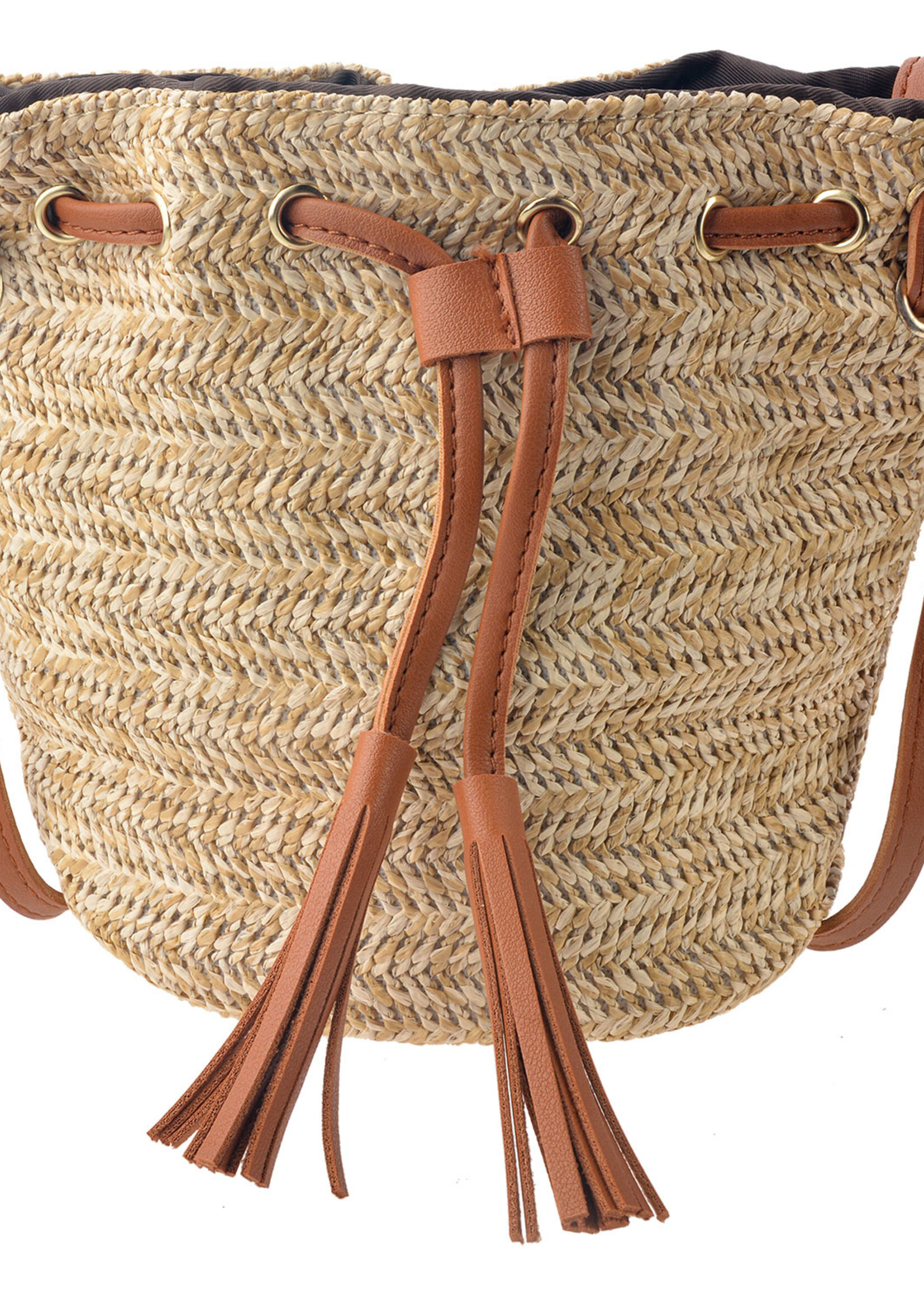 Clayre & Eef Tas 22*20*16 cm beige JZBG0169