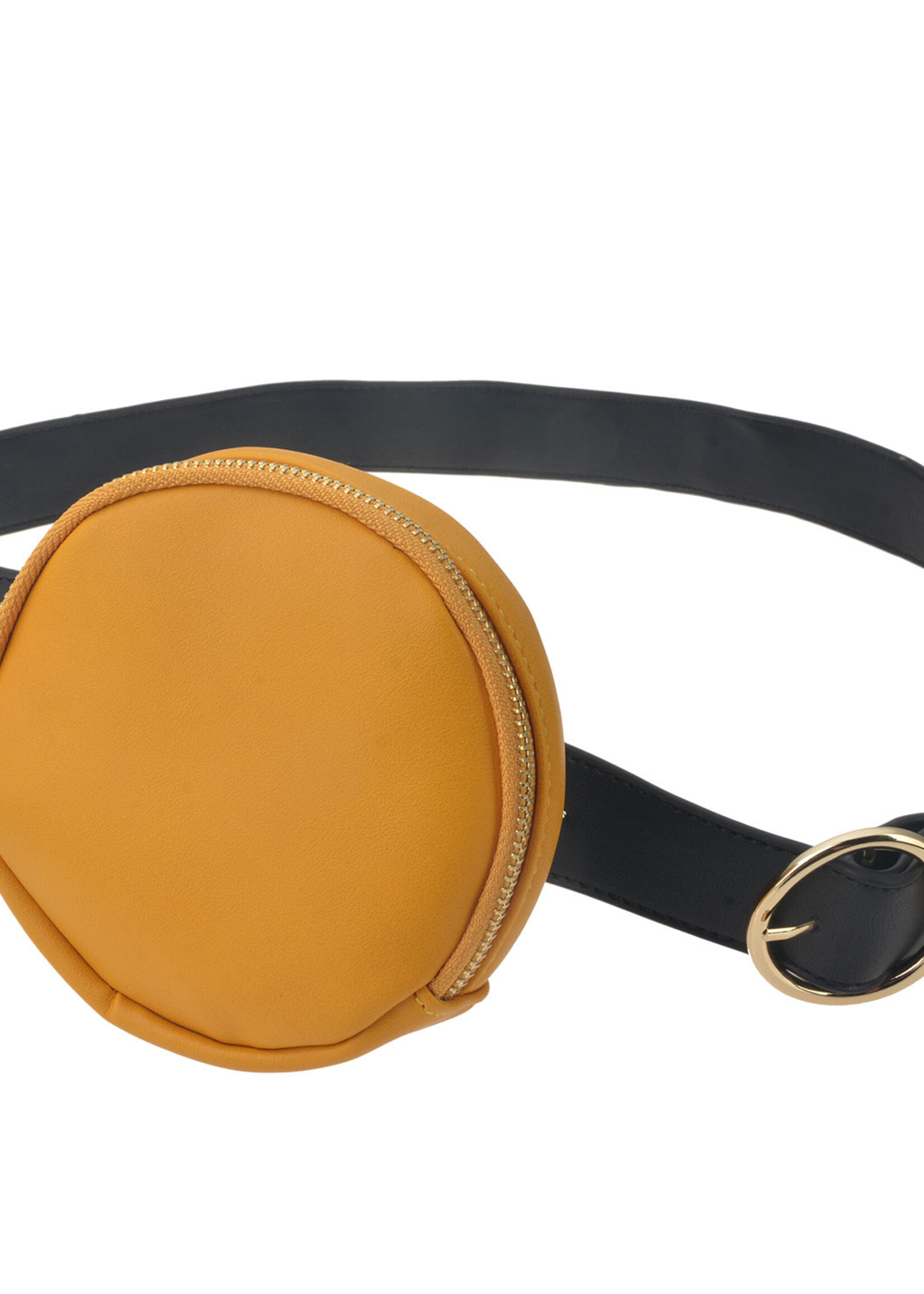 Clayre & Eef Sac 18*10*5 cm / Ø 13 cm noir/jaune JZBG0173