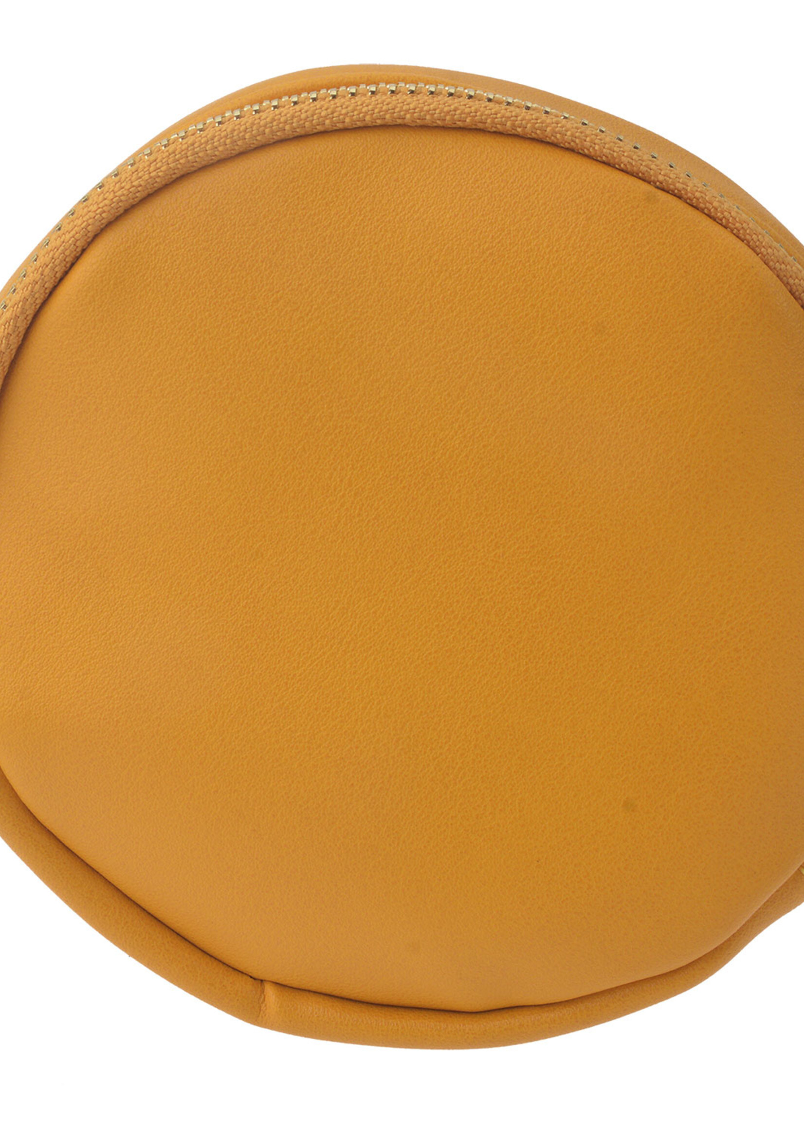 Clayre & Eef Tas 18*10*5 cm / Ø 13 cm zwart/geel JZBG0173