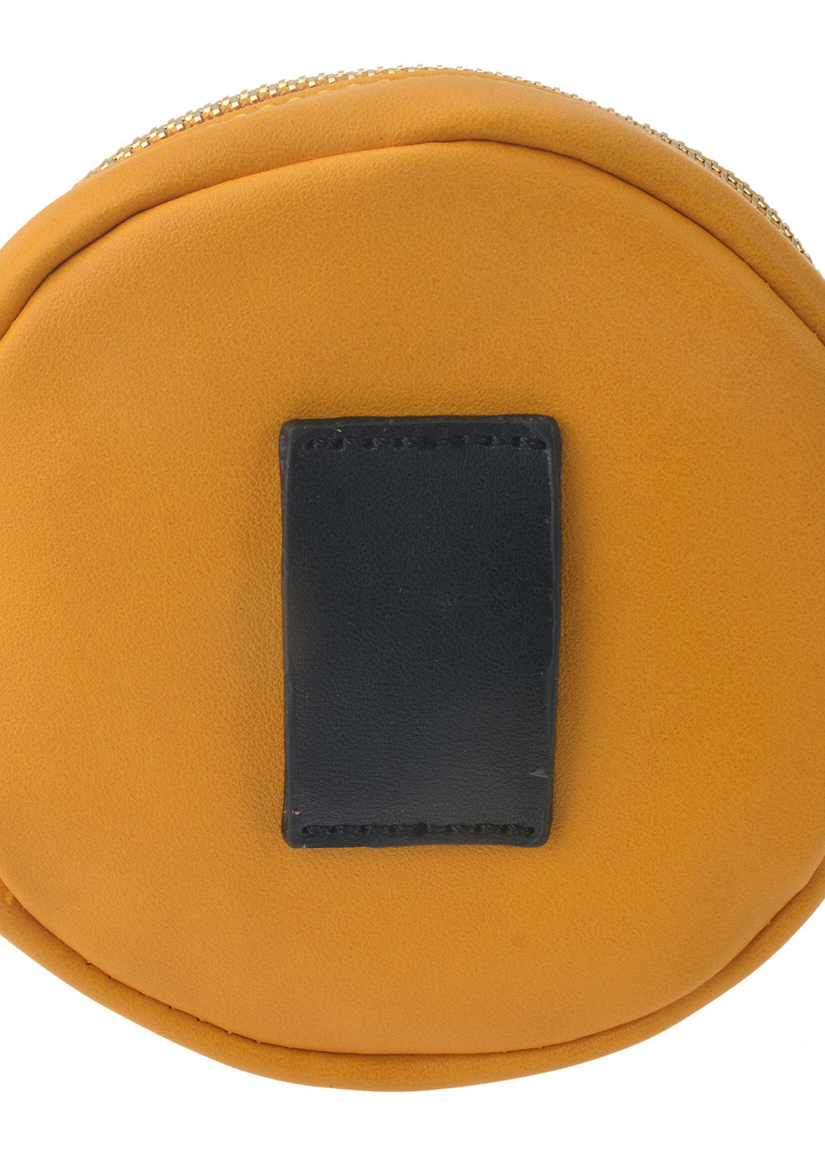 Clayre & Eef Tas 18*10*5 cm / Ø 13 cm zwart/geel JZBG0173