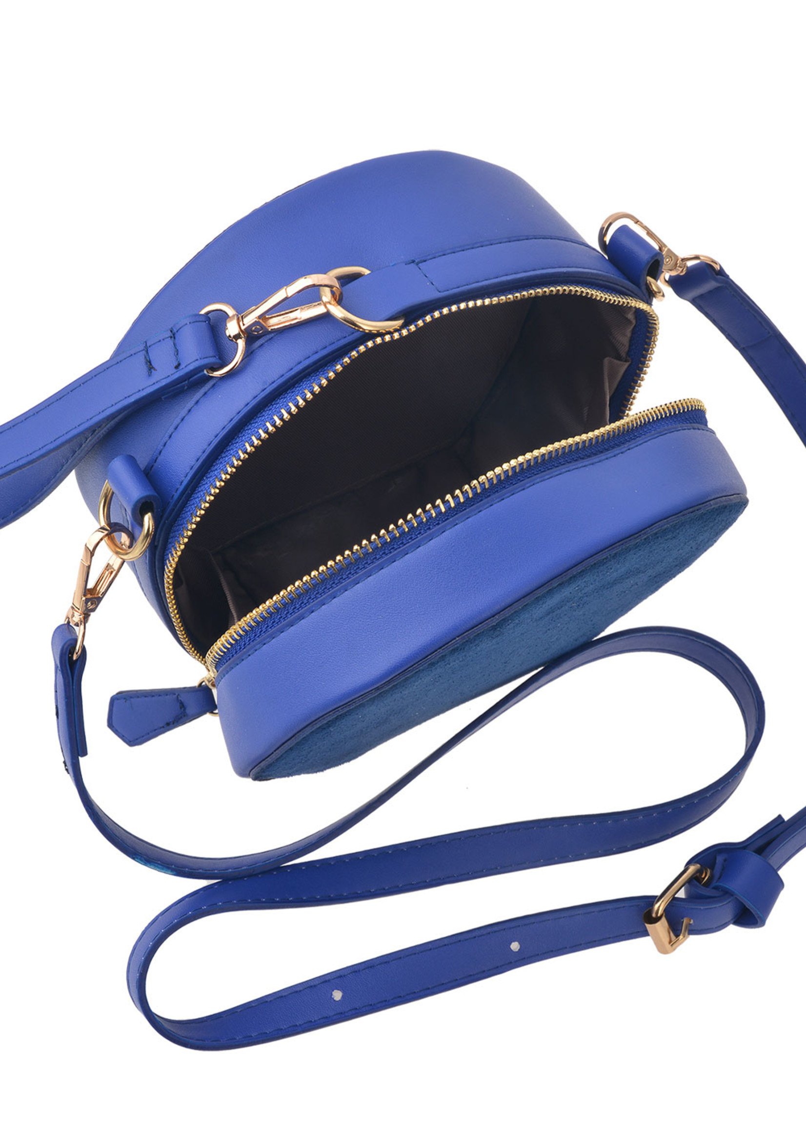 Clayre & Eef Sac 17*16*18 cm bleu JZBG0190BL