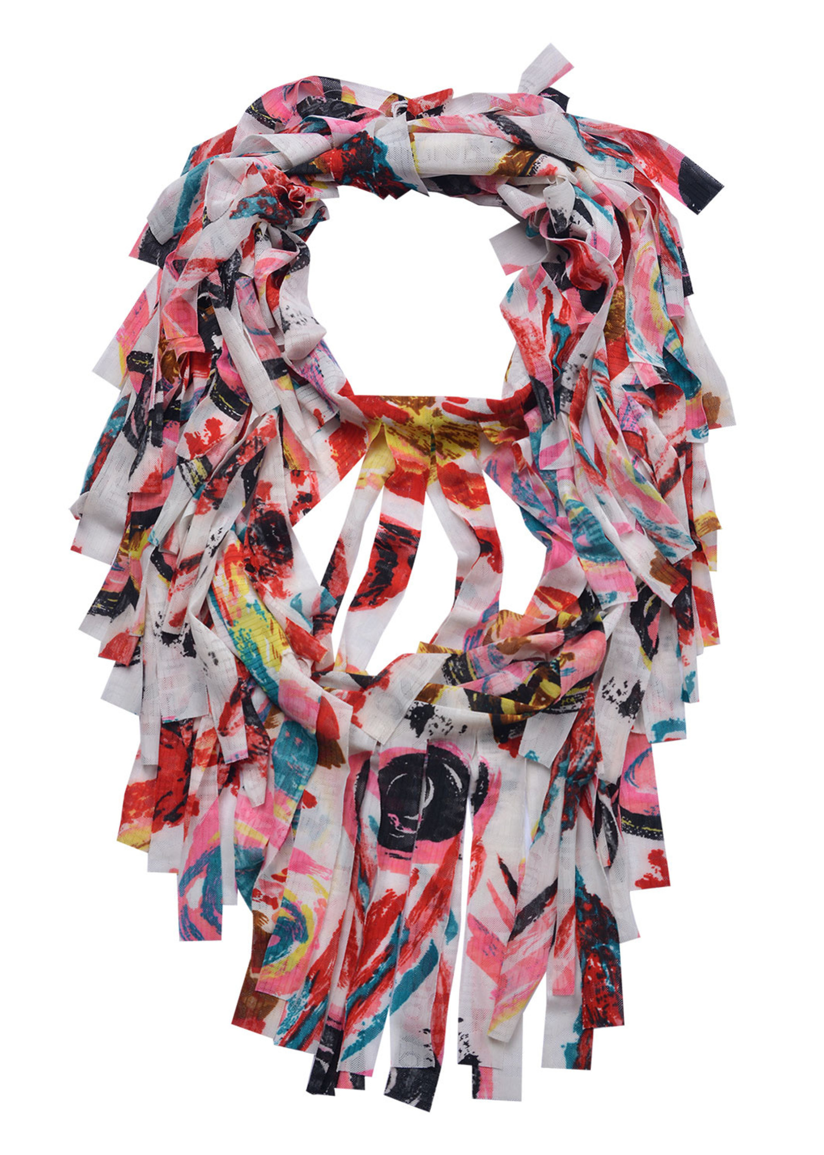 Clayre & Eef Sjaal 30*150 cm meerkleurig JZSC0392