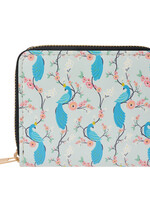 Clayre & Eef Portemonnee 12*10*2 cm wit/blauw JZWA0054