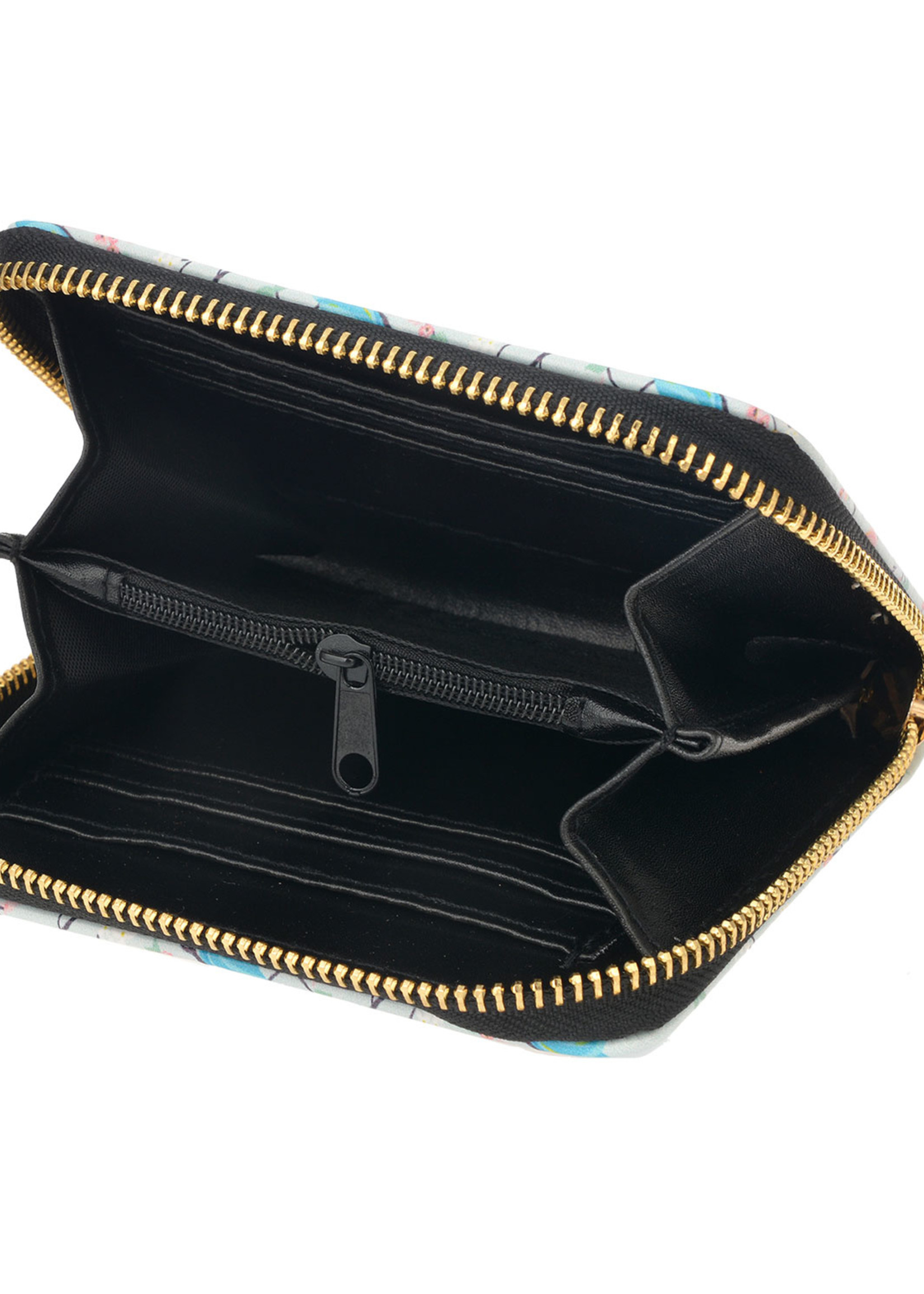 Clayre & Eef Porte-monnaie 12*10*2 cm blanc bleu JZWA0054