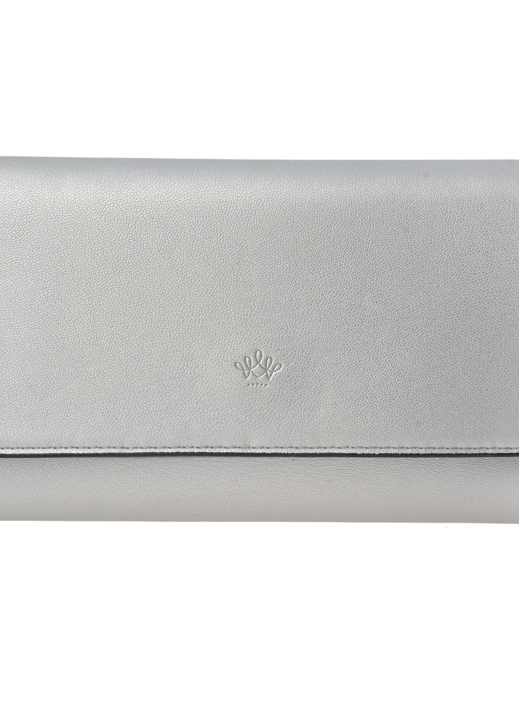 Clayre & Eef Handtas 19*11 cm zilverkleurig MLBAG0062ZI