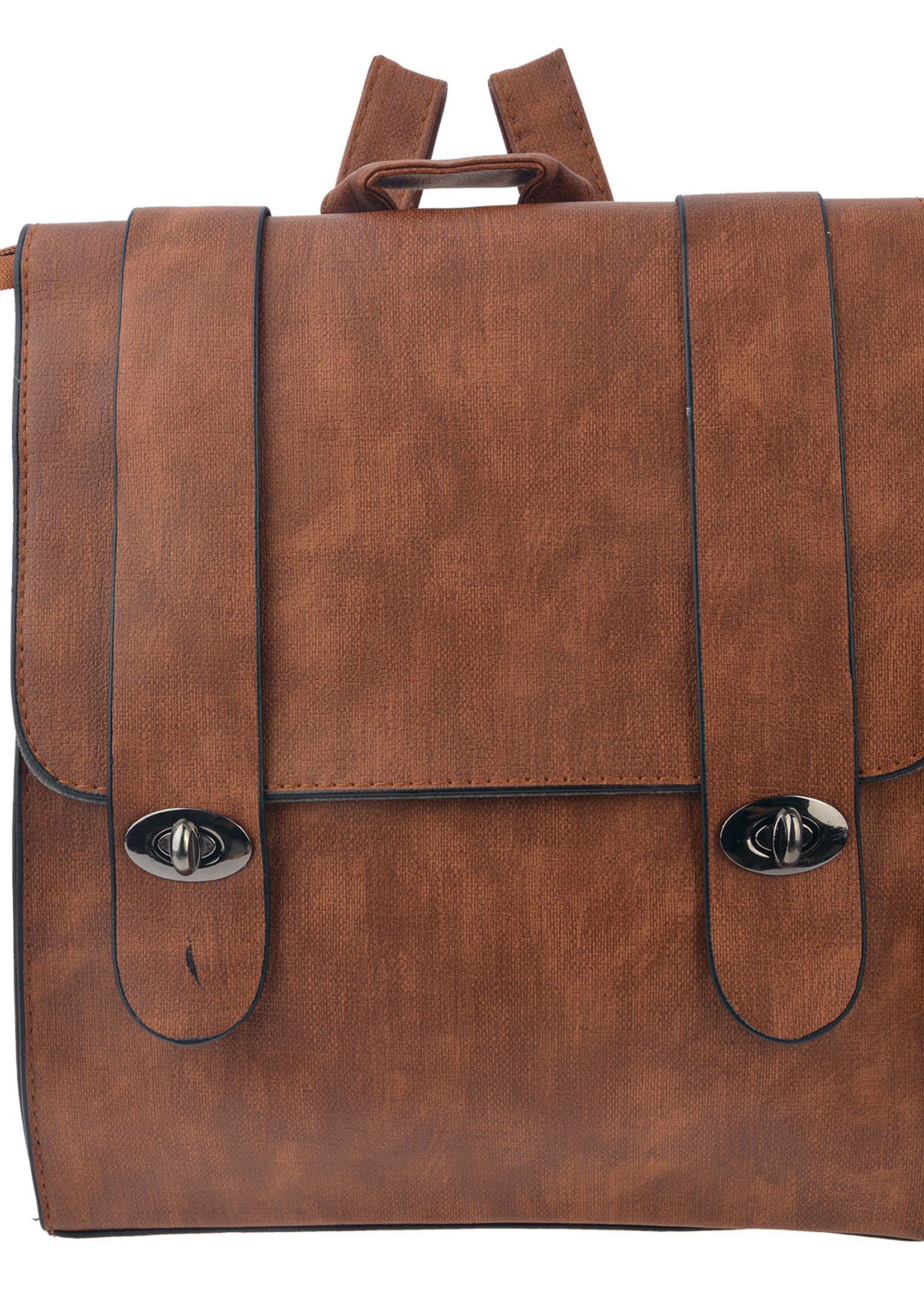 Clayre & Eef Sac 30*27 cm brun MLBAG0080