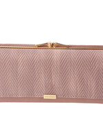 Clayre & Eef Porte-monnaie noir 19*10 cm violet MLPU0197A