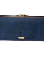 Clayre & Eef Portemonnee 19*10 cm blauw MLPU0197BL