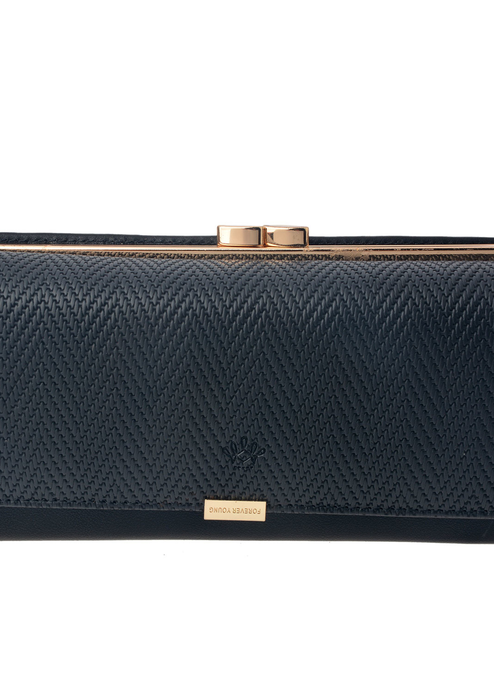 Clayre & Eef Porte-monnaie noir 19*10 cm noir MLPU0197D