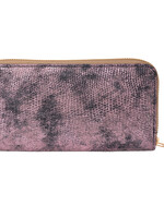 Clayre & Eef Porte-monnaie noir 19*10 cm violet MLPU0198A