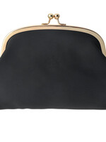 Clayre & Eef Tas 23*17 cm zwart MLPU0223D