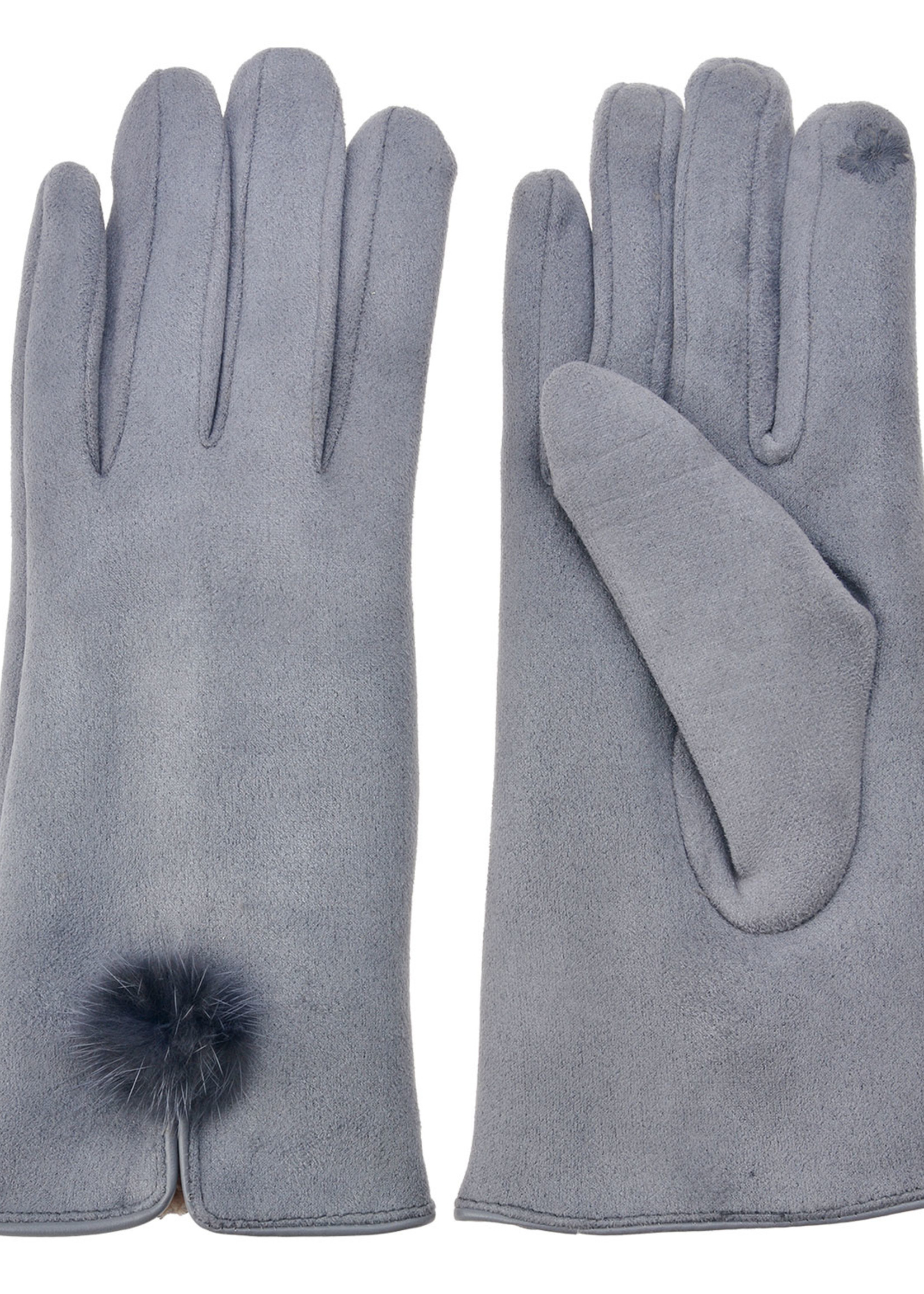 Clayre & Eef Gants 8*24 cm gris MLGL0018G