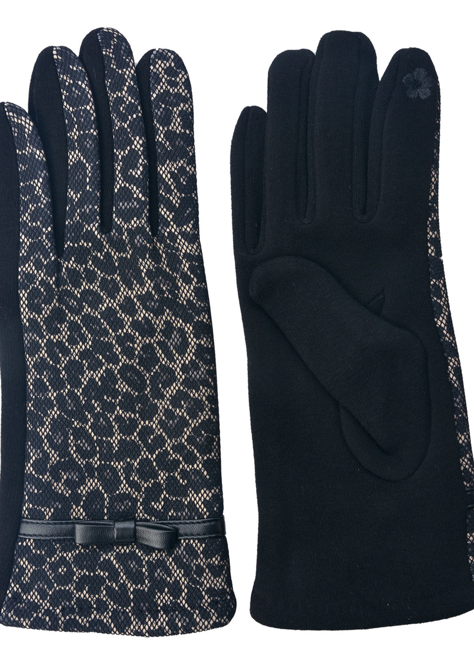 Clayre & Eef Gants 8*24 cm brun MLGL0019