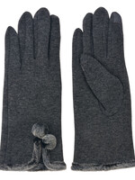 Clayre & Eef Handschoenen 8*24 cm grijs MLGL0033G