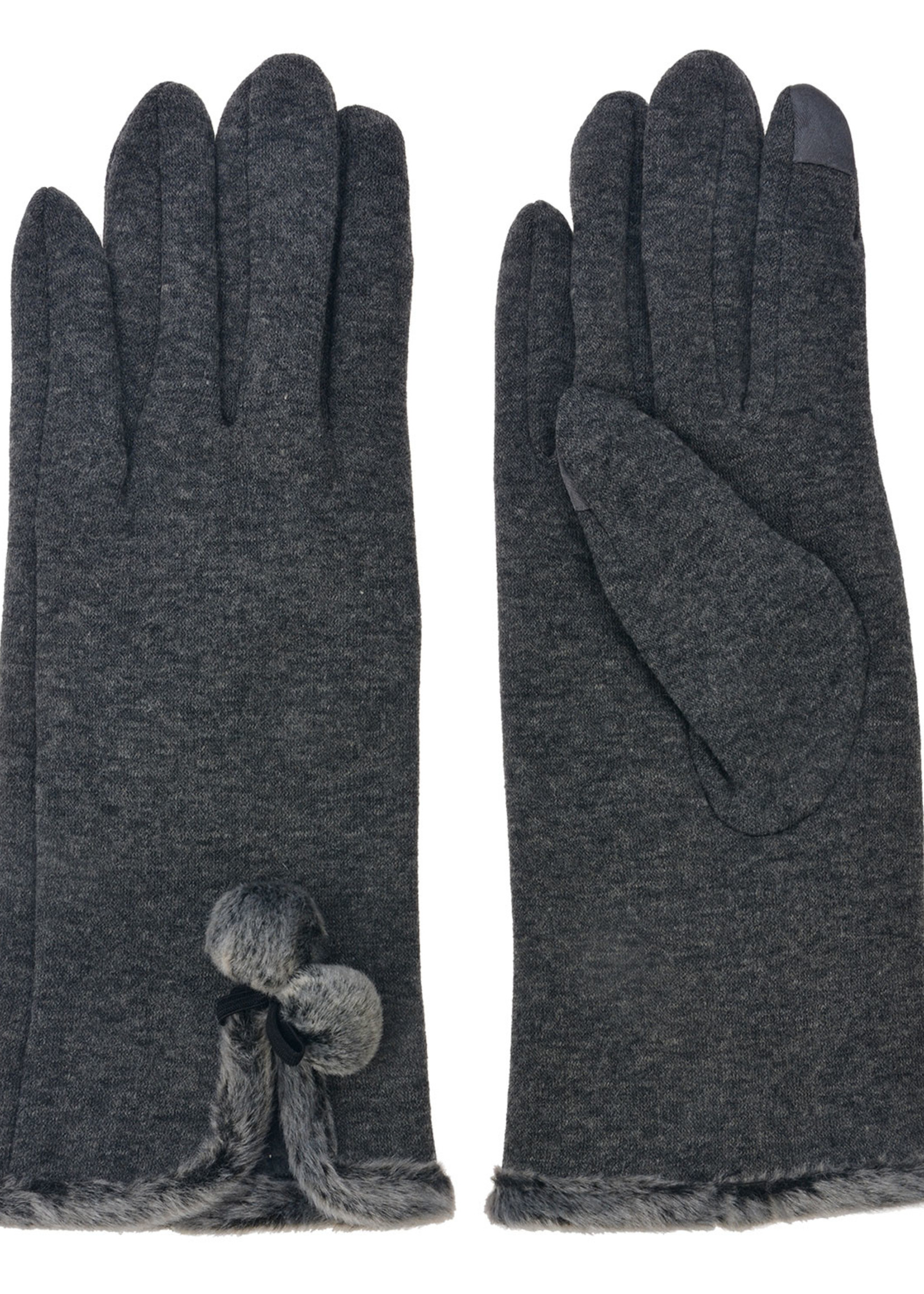 Clayre & Eef Gants 8*24 cm gris MLGL0033G