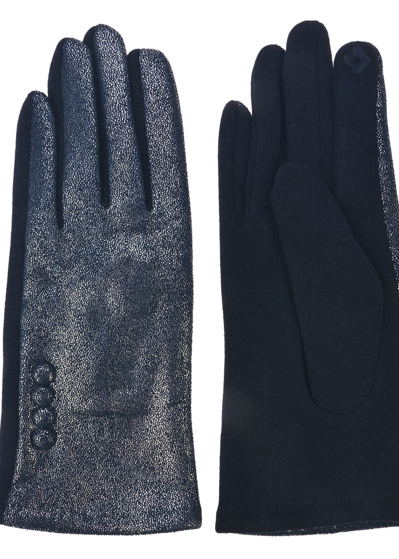 Clayre & Eef Handschoenen 8*24 cm blauw MLGL0035BL