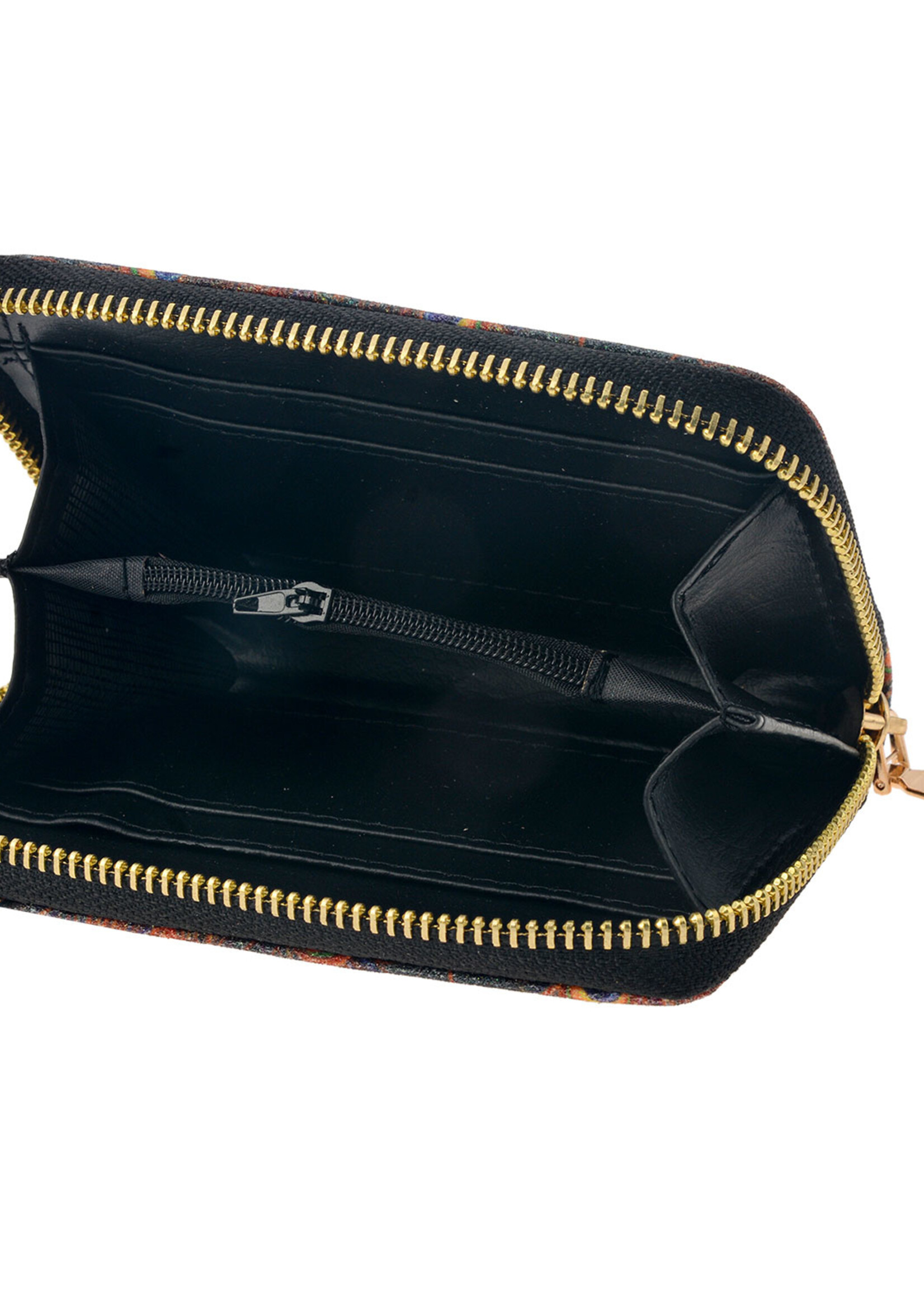 Clayre & Eef Portemonnee 13*9 cm meerkleurig MLPU0258M