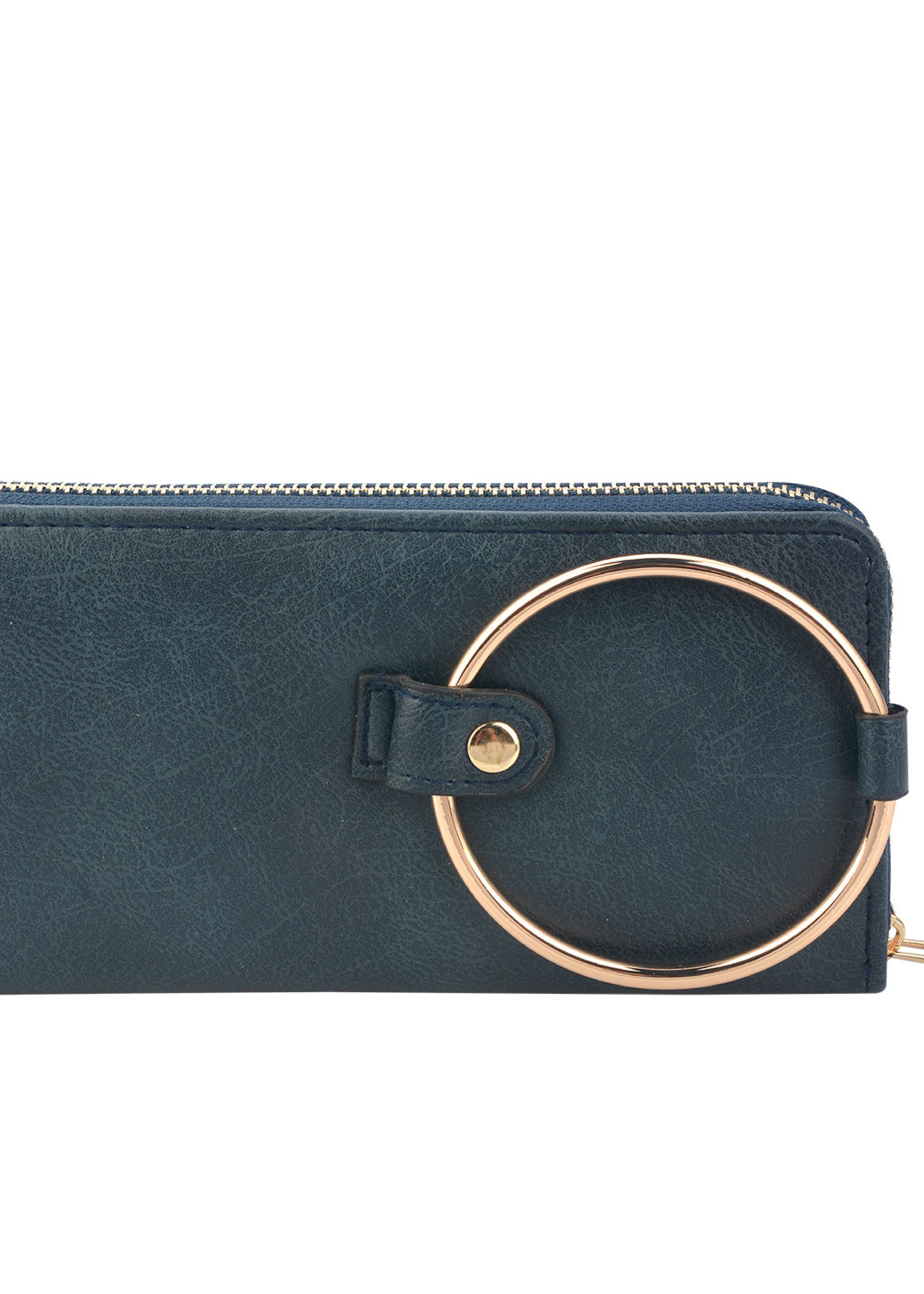 Clayre & Eef Porte-monnaie 19*10 cm bleu MLPU0264BL