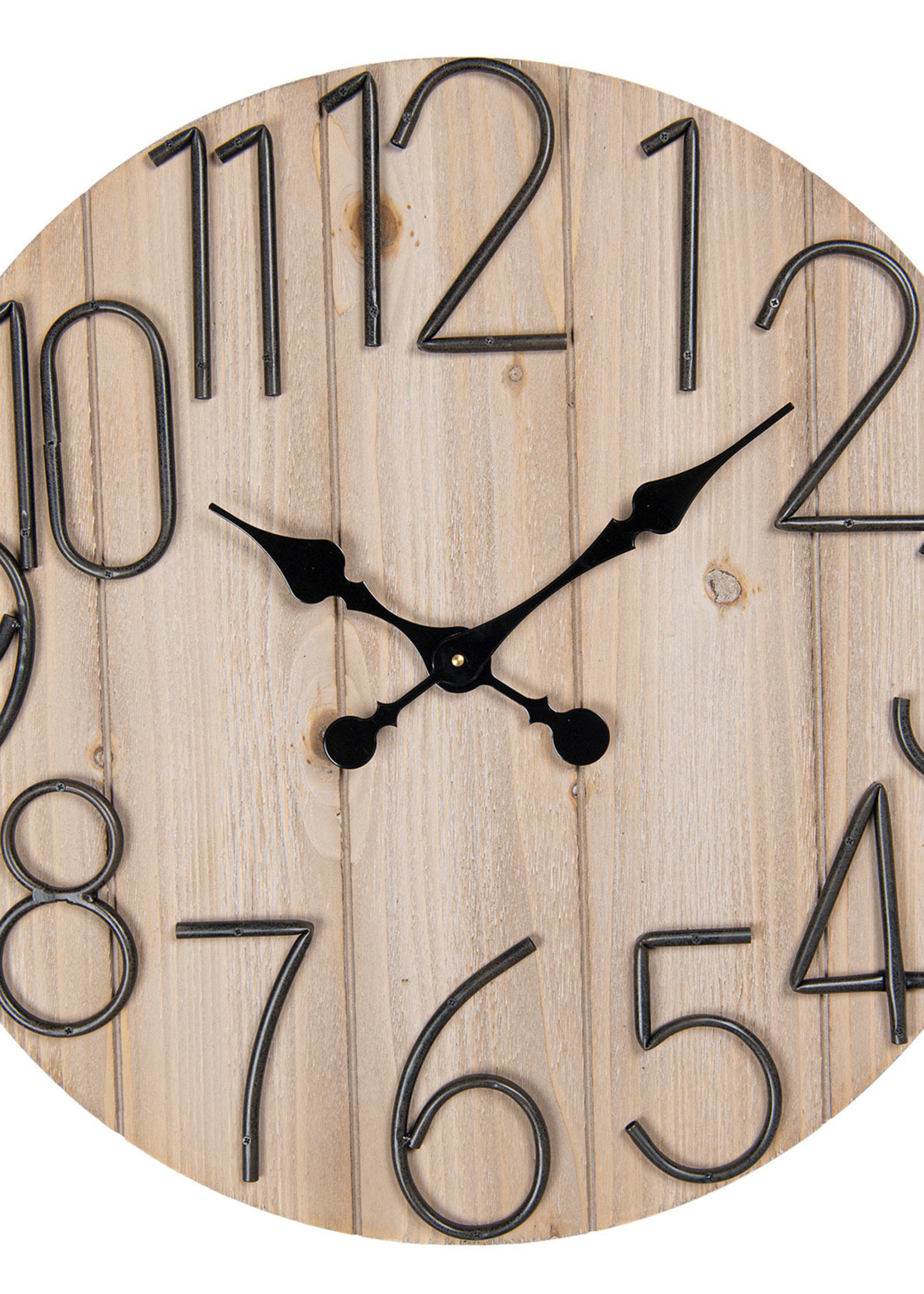 Clayre & Eef Horloge murale Ø 60*5 cm / 1*AA 5KL0151