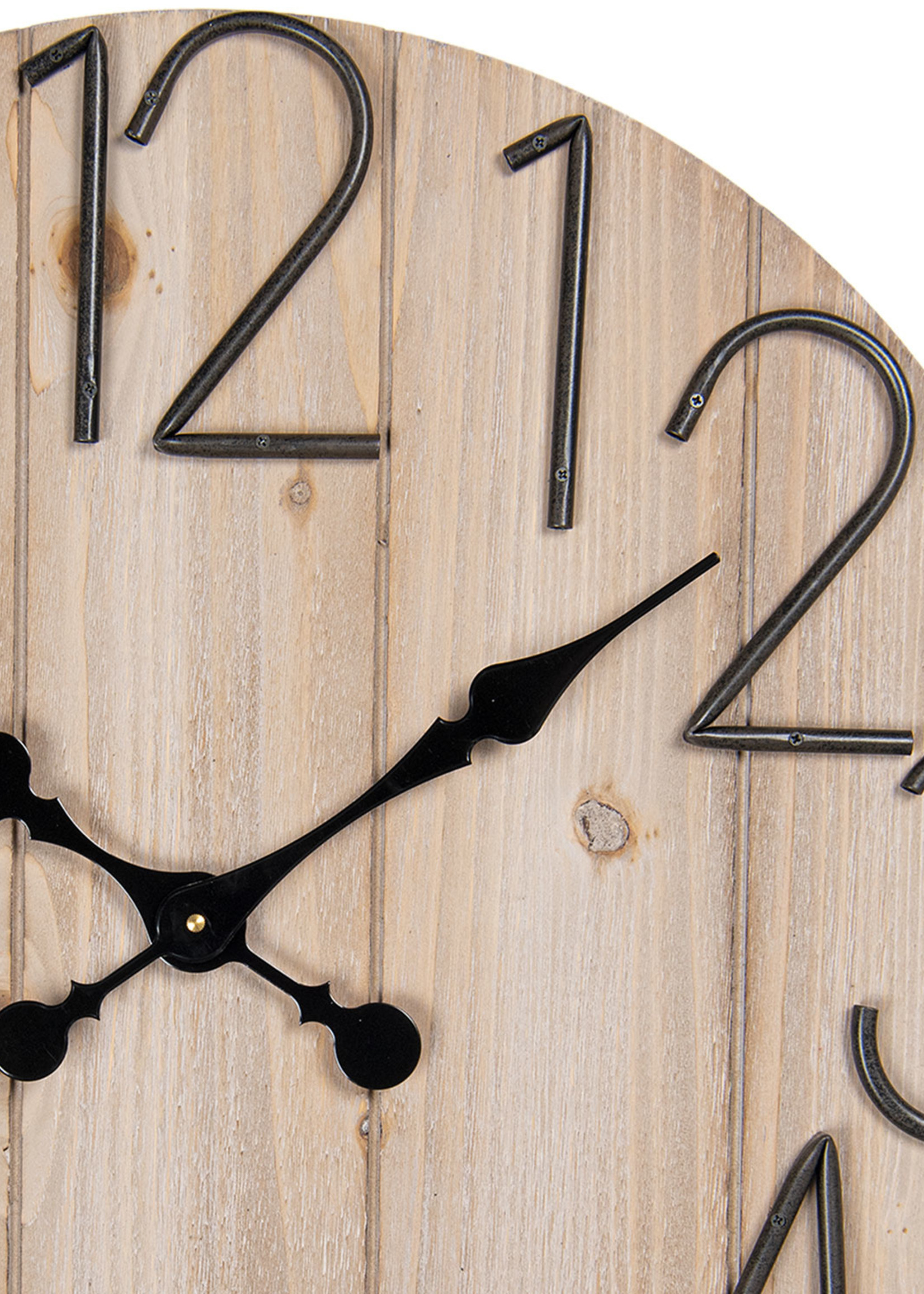 Clayre & Eef Horloge murale Ø 60*5 cm / 1*AA 5KL0151