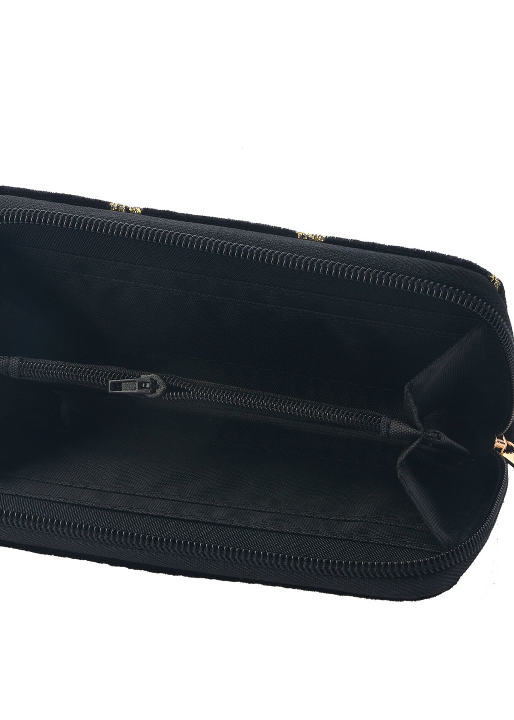 Clayre & Eef Porte-monnaie 14*8 cm noir MLPU0228M