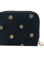 Clayre & Eef Portemonnee 10*8 cm zwart MLPU0228S