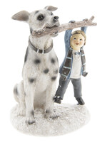 Clayre & Eef Décoration enfant avec chien 14*13*18 cm 6PR2408