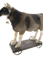 Clayre & Eef Koe bonte op wielen 31*10*28 cm 6PR2430