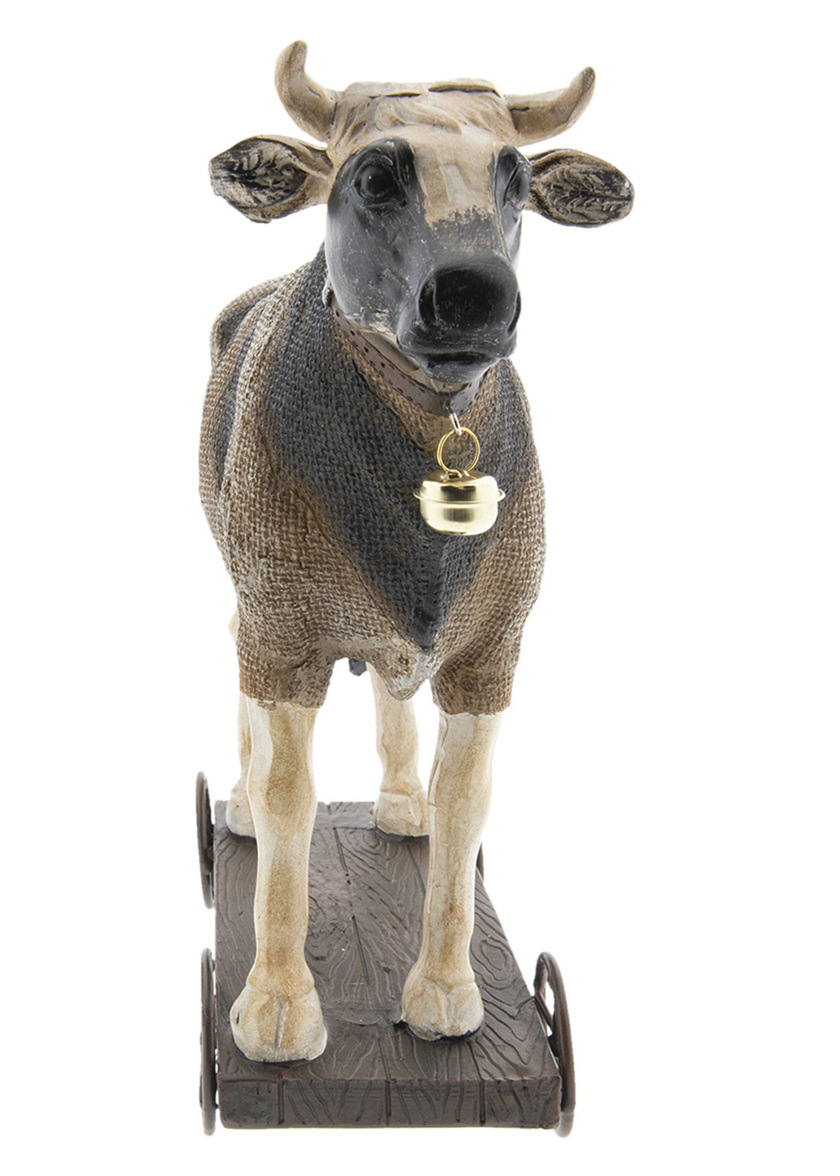 Clayre & Eef Vache sur roues 31*10*28 cm 6PR2430