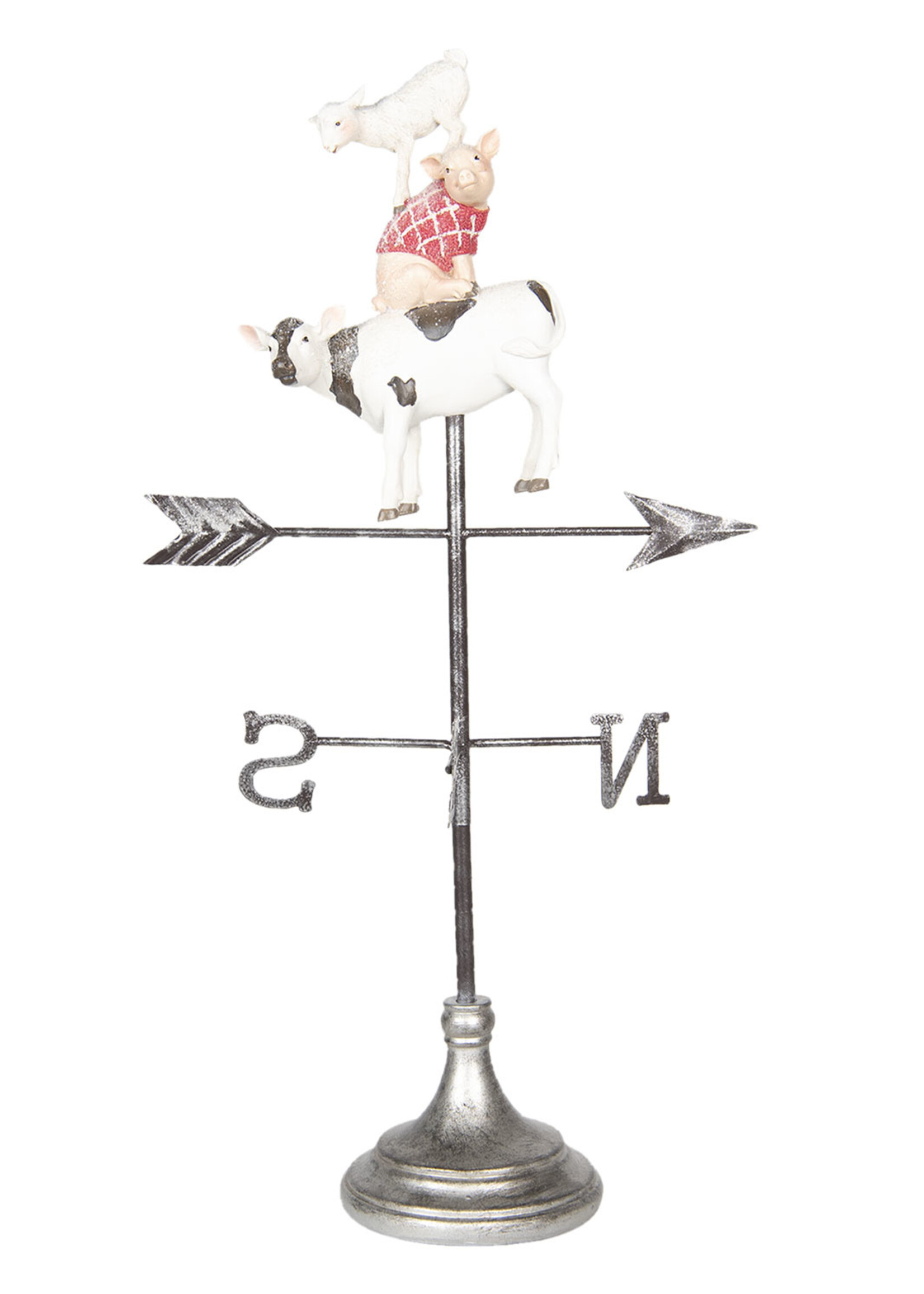 Clayre & Eef Decoratie windwijzer 31*24*62 cm 5PR0050