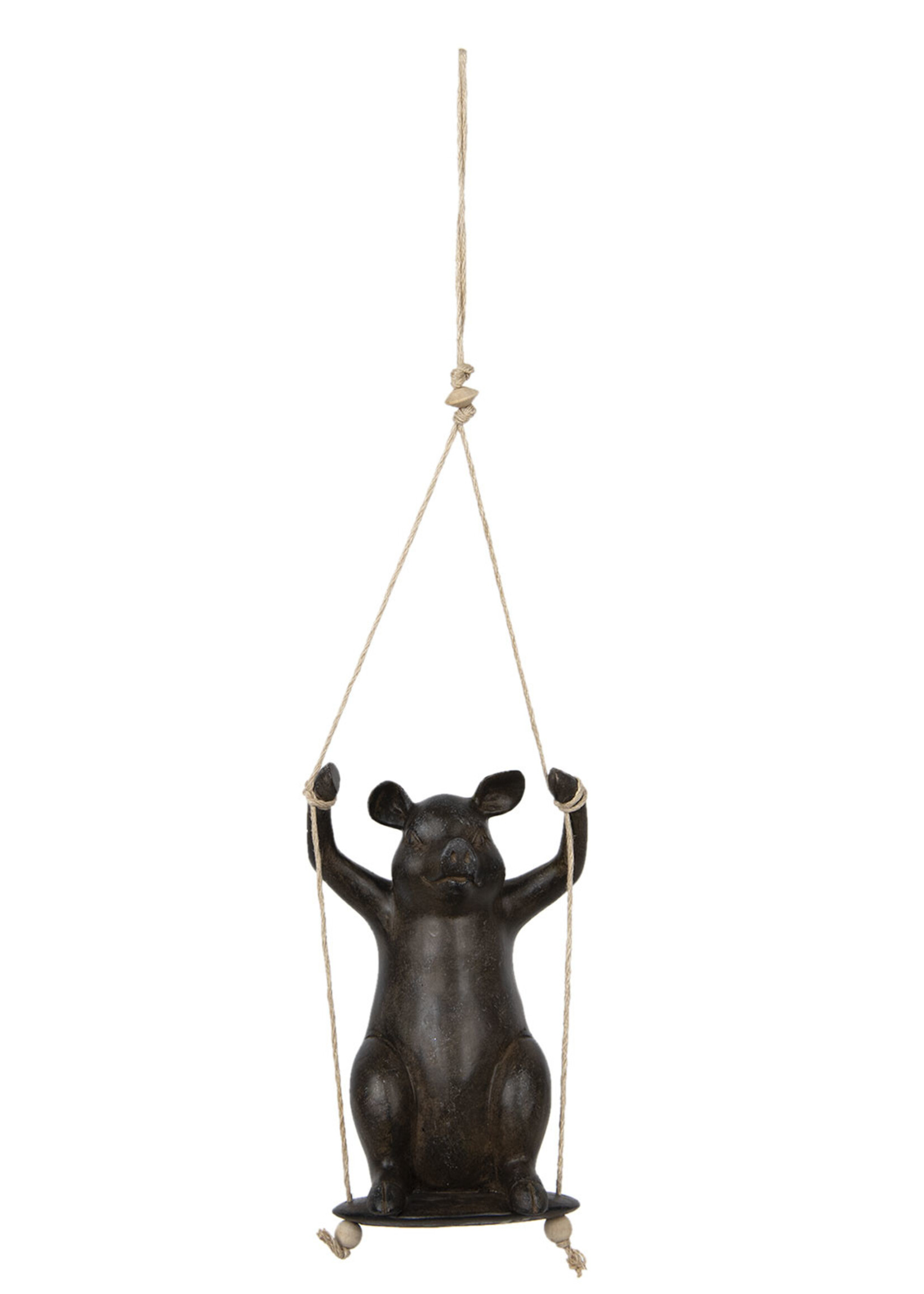 Clayre & Eef Decoratie varken 19*14*30 cm 6PR2433