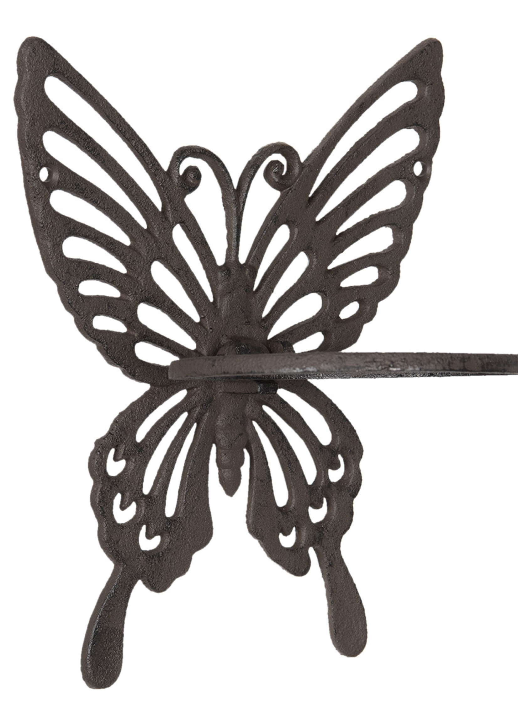 Clayre & Eef Support de pot de fleurs papillon 18*15*23 cm 6Y3008