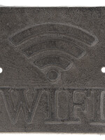 Clayre & Eef Plaque décorative WIFI 13*13*1 cm 6Y3014