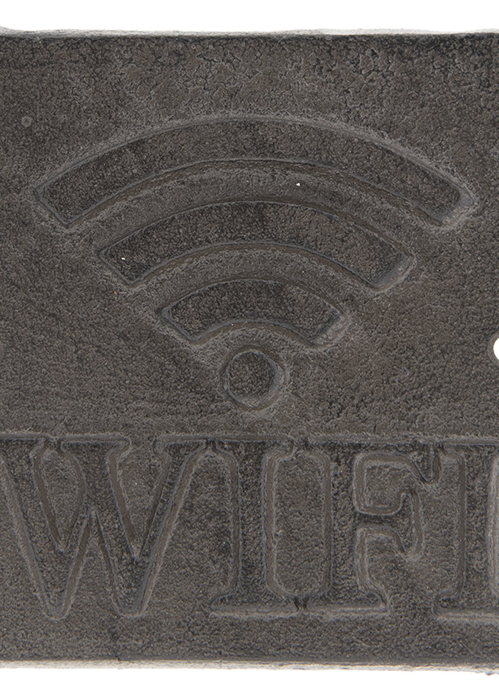 Clayre & Eef Tekstbord WIFI 13*13*1 cm 6Y3014