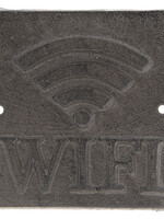 Clayre & Eef Plaque décorative WIFI 8*8*0.5 cm 6Y3015