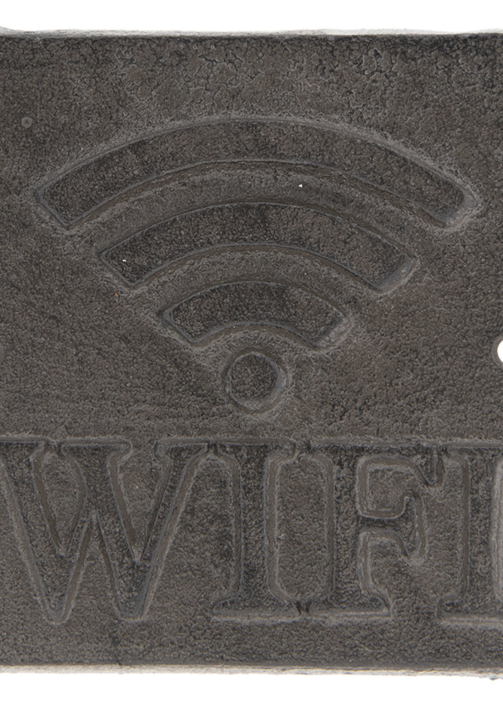 Clayre & Eef Plaque décorative WIFI 8*8*0.5 cm 6Y3015