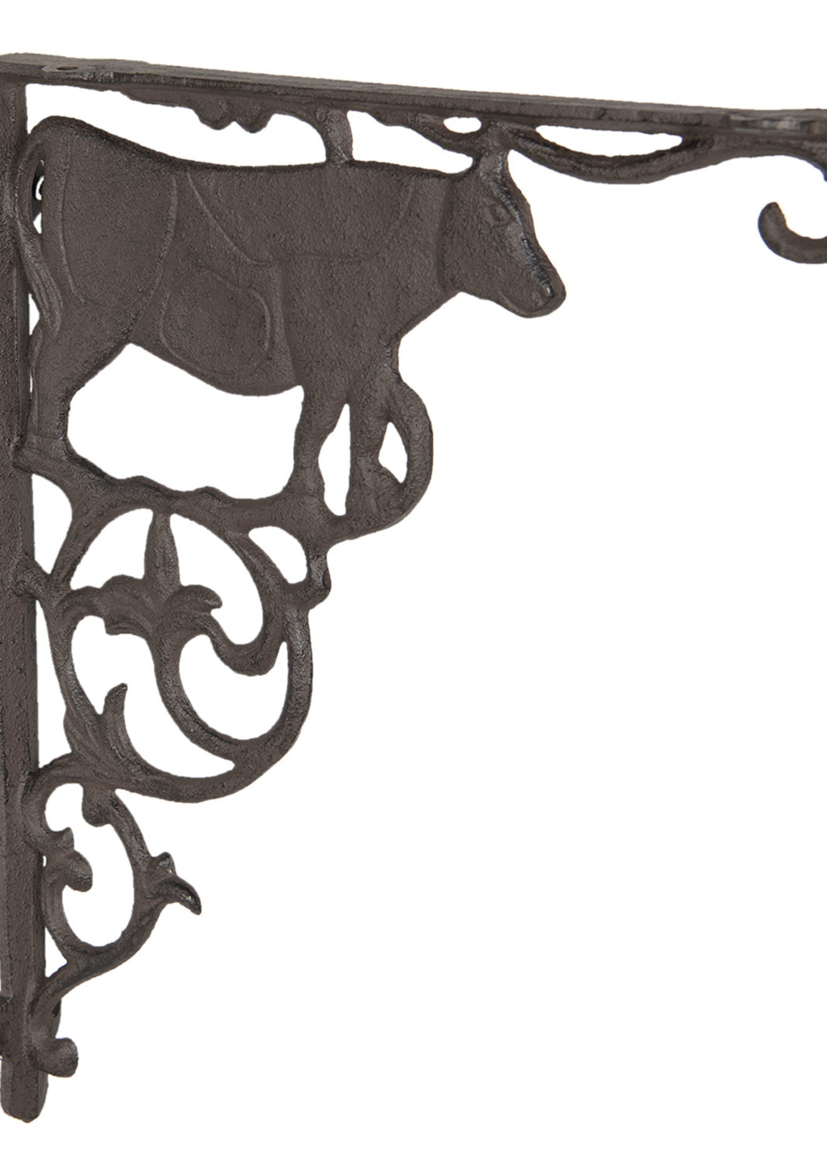 Clayre & Eef Potence murale vache 26*30*4 cm 6Y3018