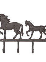 Clayre & Eef Portemanteau chevaux 4 patères 34*5*25 cm 6Y3026