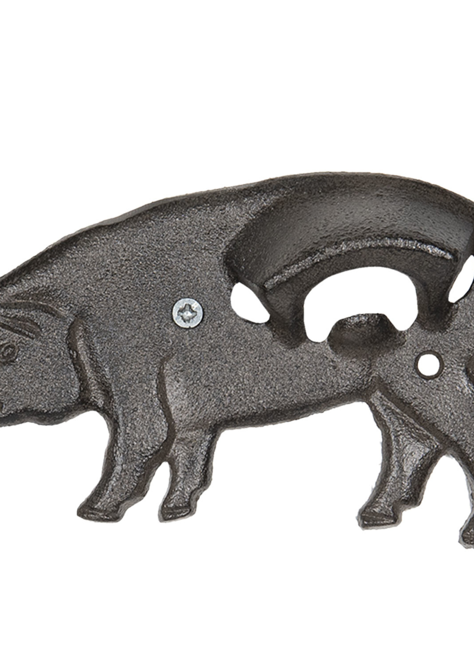 Clayre & Eef Ouvre-bouteilles cochon 16*3*9 cm 6Y3034