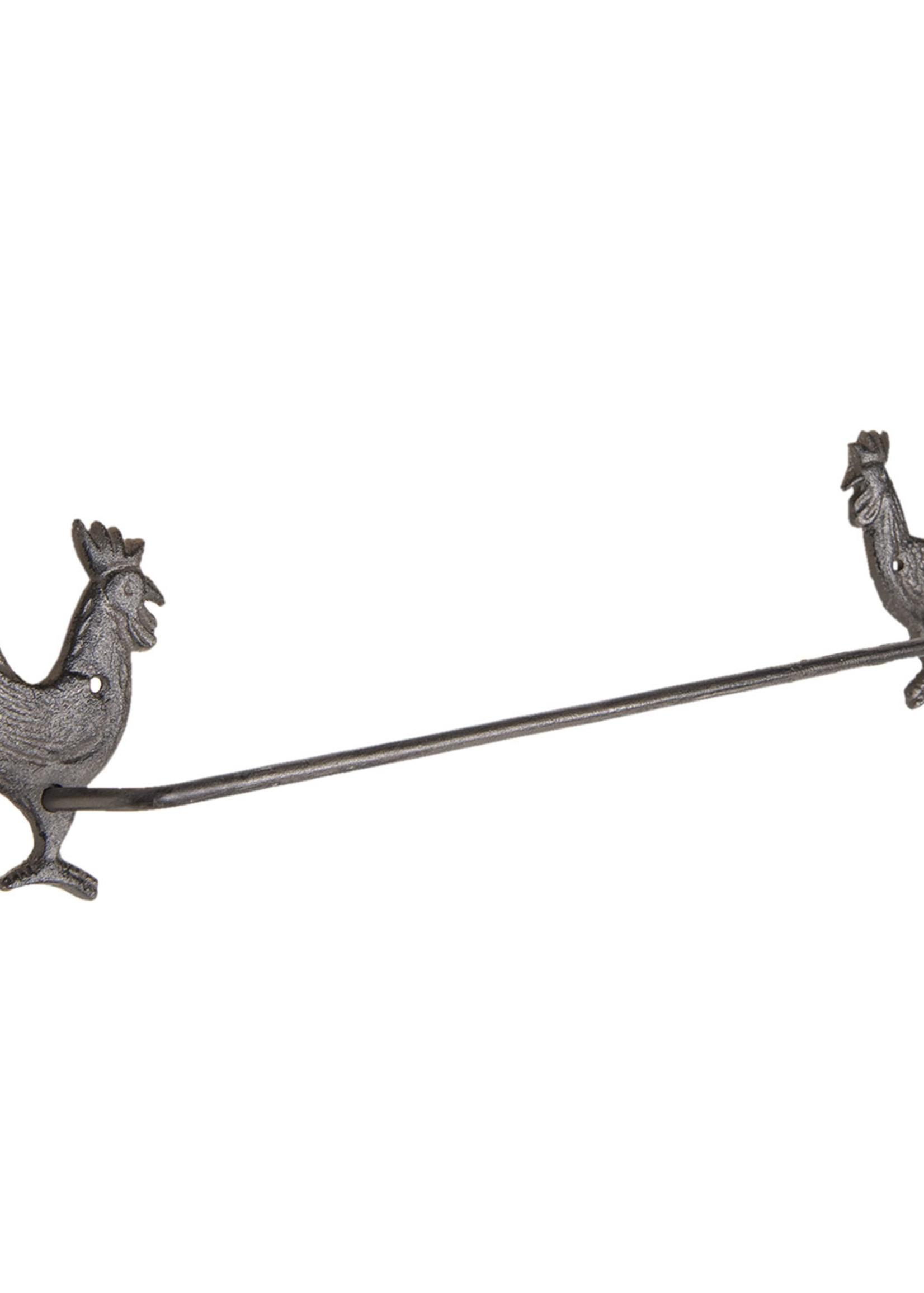 Clayre & Eef Porte-serviette coqs 51*8*13 cm 6Y3039