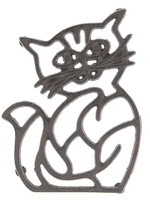 Clayre & Eef Dessous-de-plat chat 14*19*2 cm 6Y3052