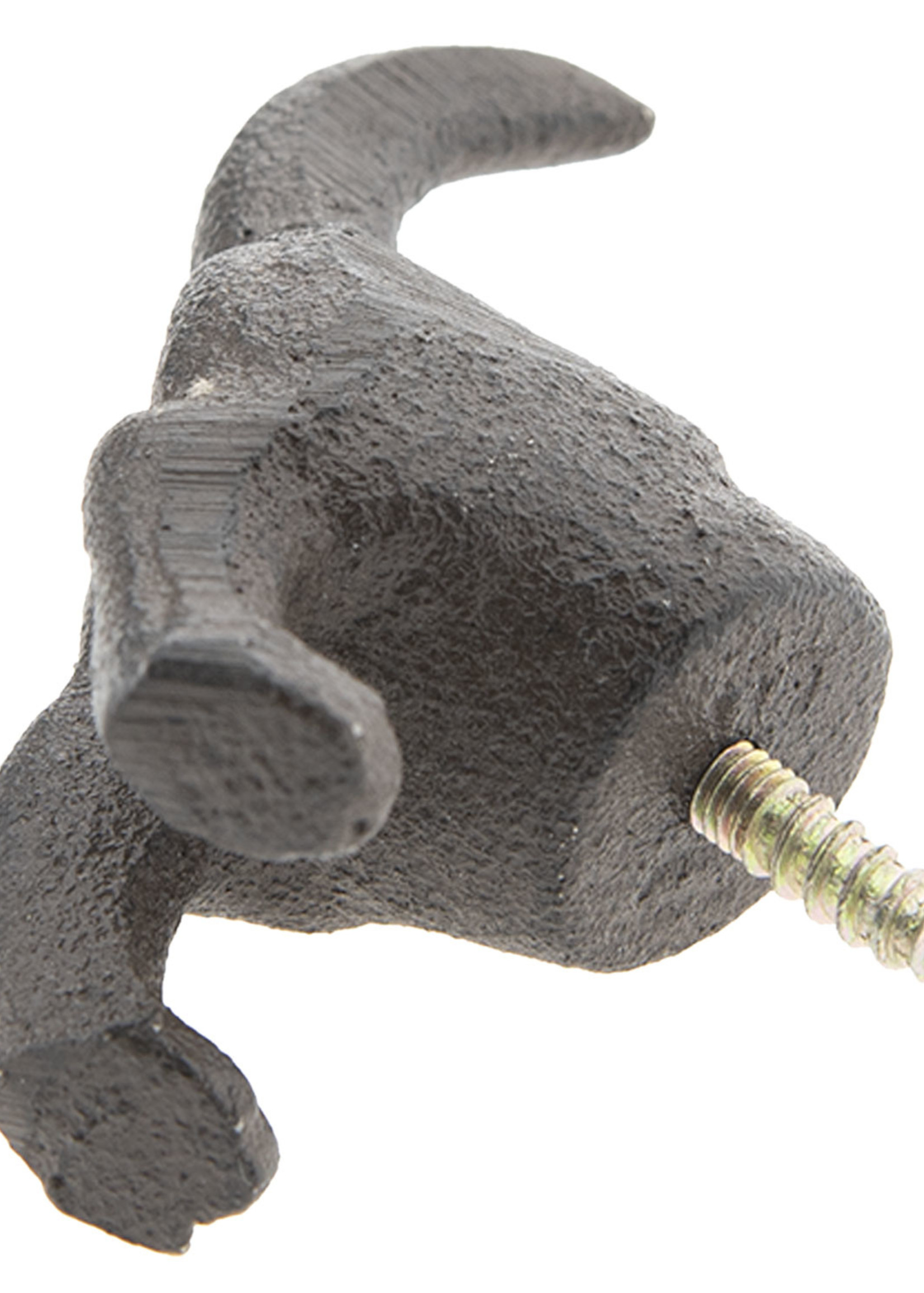 Clayre & Eef Crochet murale queue de chien 4*5*8 cm 6Y3056