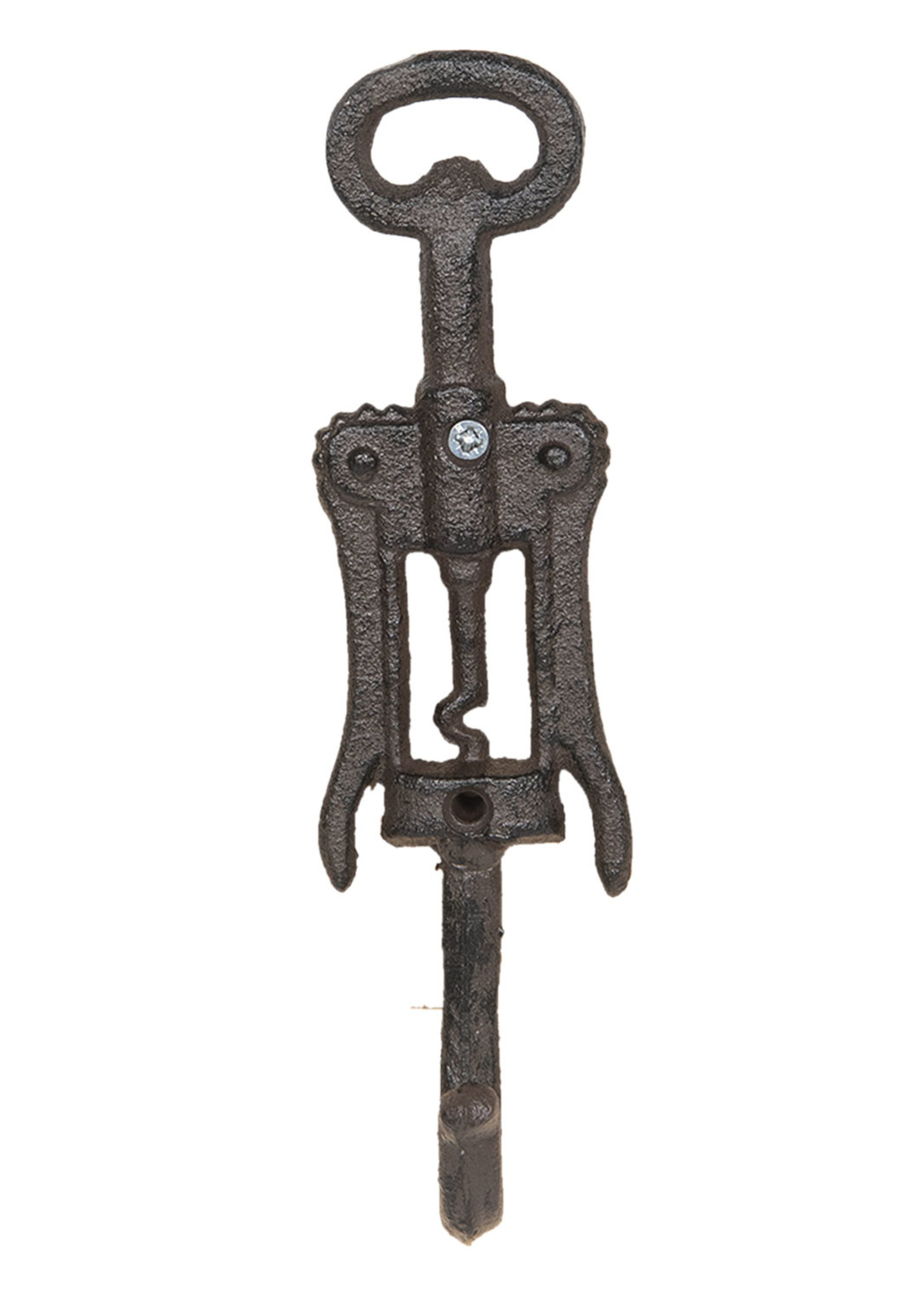 Clayre & Eef Wandhaak kurkentrekker vorm 5*4*20 cm 6Y3057