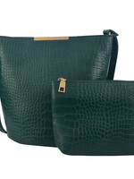 Clayre & Eef Tas 24*25 cm groen MLBAG0320GR