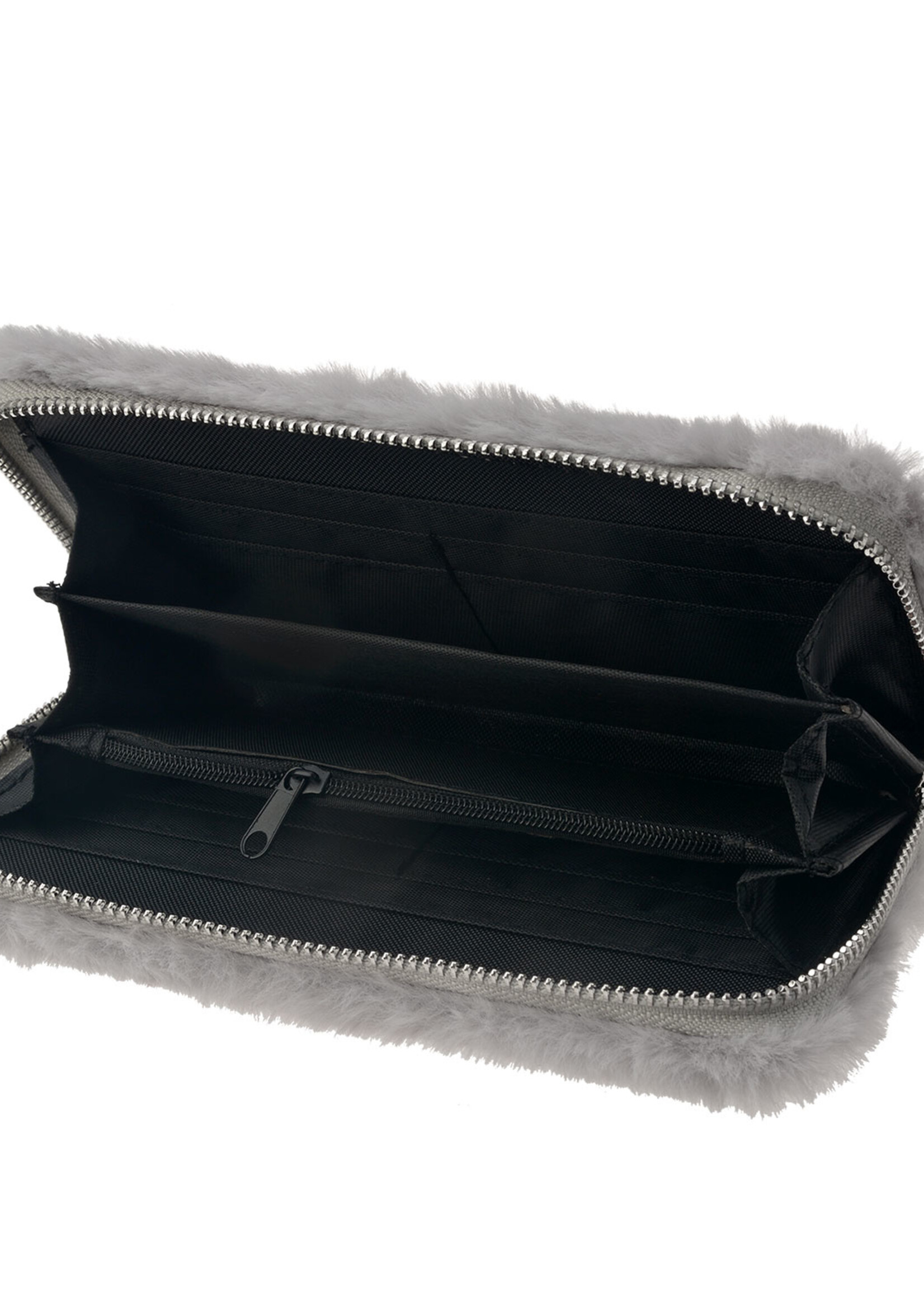 Clayre & Eef Porte-monnaie 19*10 cm gris MLPU0262G