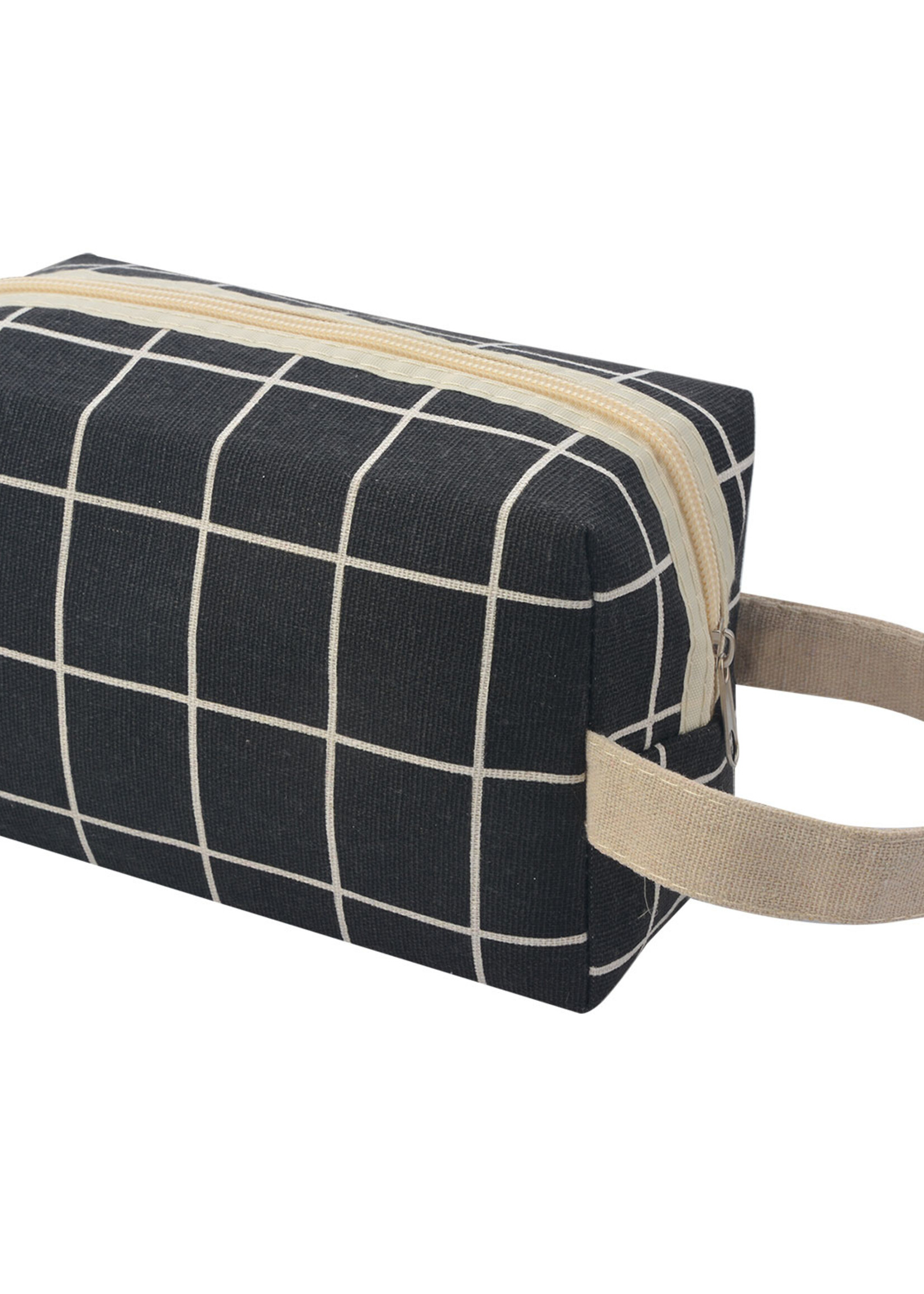 Clayre & Eef Toilettas 20*12 cm zwart MLTB0012Z