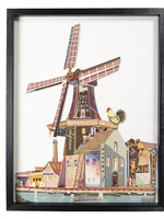 Clayre & Eef Peinture moulin à vent 64*4*82 cm 50316