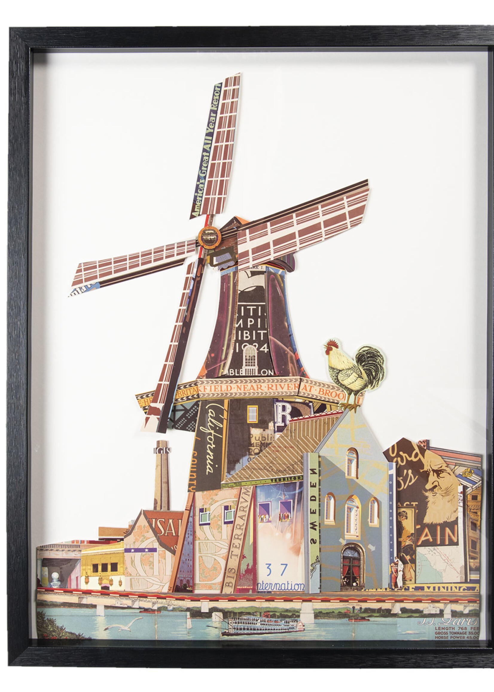 Clayre & Eef Peinture moulin à vent 64*4*82 cm 50316