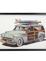 Clayre & Eef Schilderij auto 90*4*60 cm 50319